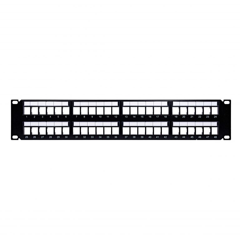 2U Blank 48 Port Keystone Patch Panel 48Port blank Keystone Patch