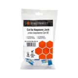Cat-5E 90-Degree Contractor Series Snap-In Keystone Blue Bag