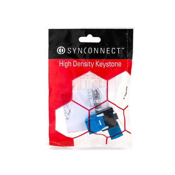 SynConnect CAT-6A Keystone Blue in Packaging