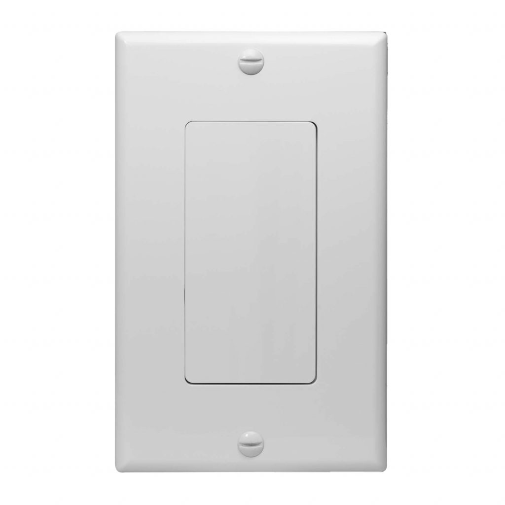 Decora Style Wall Plate and Blank Insert Crisp white/black finish