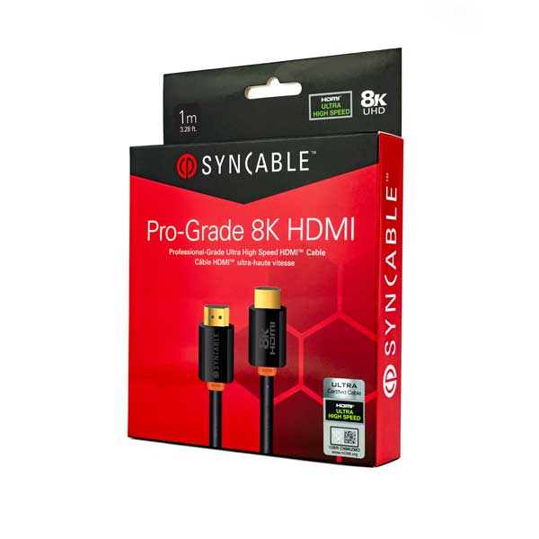 Ultra High Speed 8K HDMI Cables with Ethernet Packaging 1M