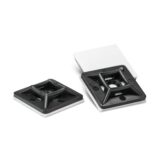 UV-Resistant Self-Adhesive Cable Cradle Mounts for Cable Tie ¾" x ¾" Mounting Base