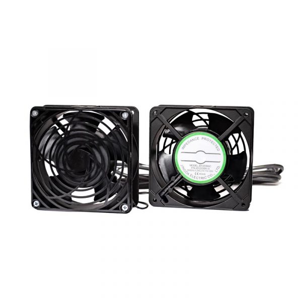 Cooling Fan for Wall Mount Racks – 2 Fans + Power Cable
